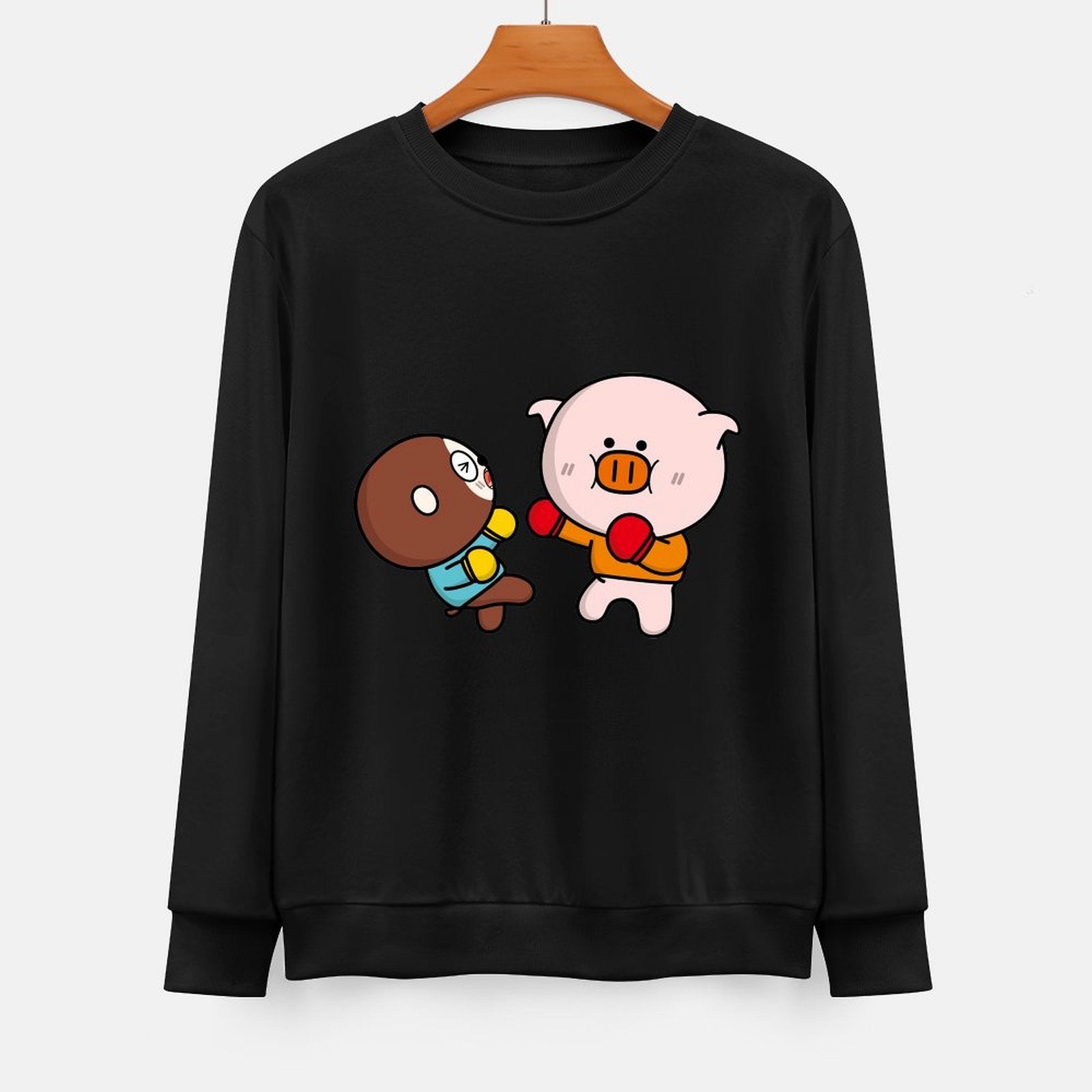 Front Patterned Long Sleeve TopStudio Print-Ready